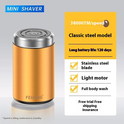 Mini Fully Washable Super Clean Portable Blade Men's Electric Shaver