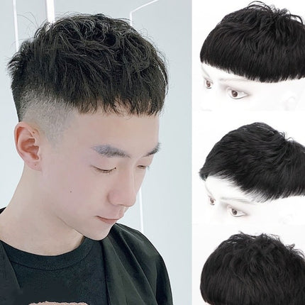 Korean Style Handsome Real Hair Fashion Hot Fluffy Natural Wig