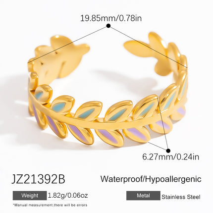 Womens Minimalist, Stylish Flower-shaped Stainless Steel Ring