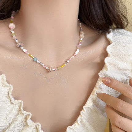 Candy Colored Dopamine Necklace Versatile For Women