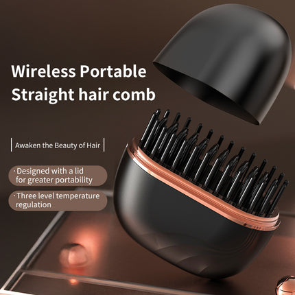Mini Haarstraightener Kam Draadlose Laai Draagbare Multifunksionele Haarsorg Doen Nie Hare Seermaak Styling Kam Haarstraightener