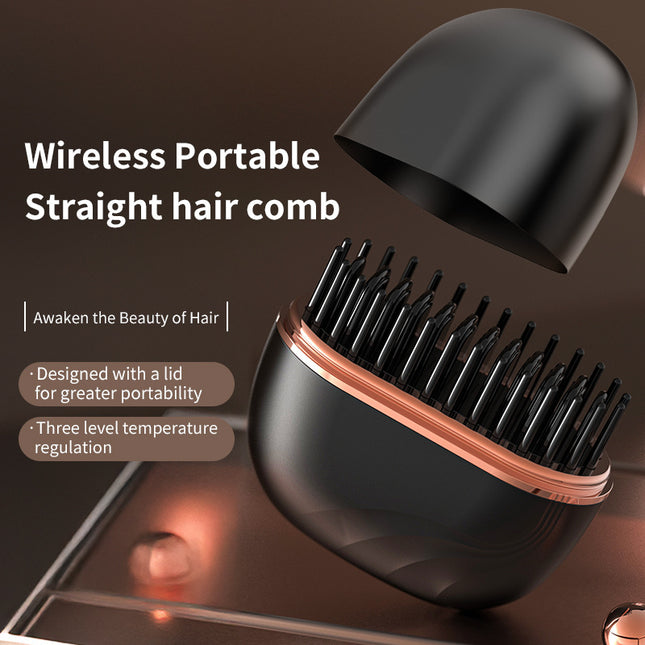 Mini Haarstraightener Kam Draadlose Laai Draagbare Multifunksionele Haarsorg Doen Nie Hare Seermaak Styling Kam Haarstraightener
