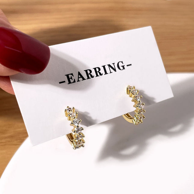 Women's Fashion Simple Zircon Earrings