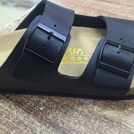 Leather Slippers Men's Summer New Sandals Outside Wear