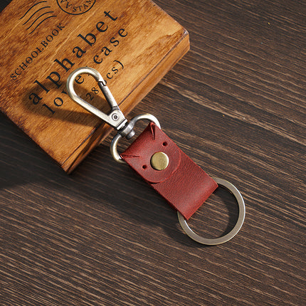 Leather Car Retro Cowhide Key Ring