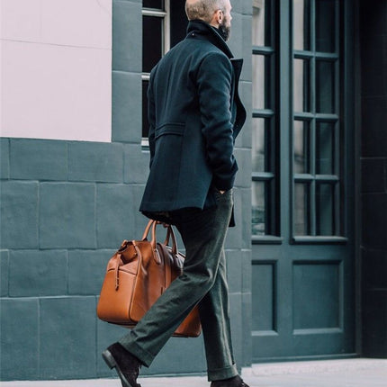 Men's Mid-length Long Sleeve Woolen Coat