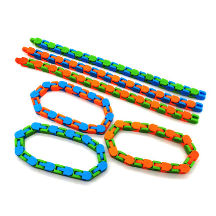 Snaakse Fidget Ketting Anti-stres Speelding vir Volwasse Fietsketting Fidget Armband Legkaart Opvoedkundige Speelgoed