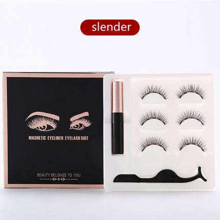 Magnetiese Oogomlyner Wimperstel Natuurlike Dik Magneet Vals