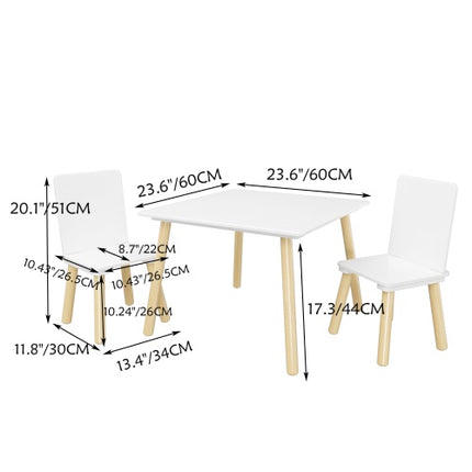 Hout Kindertafel En 2 Stoele Stel