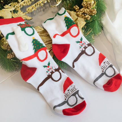 Fashion Simple Magnetic Christmas Socks For Men And Women