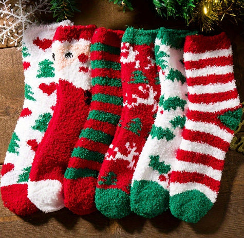 Fashion Simple Coral Fleece Christmas Stockings Gift Box
