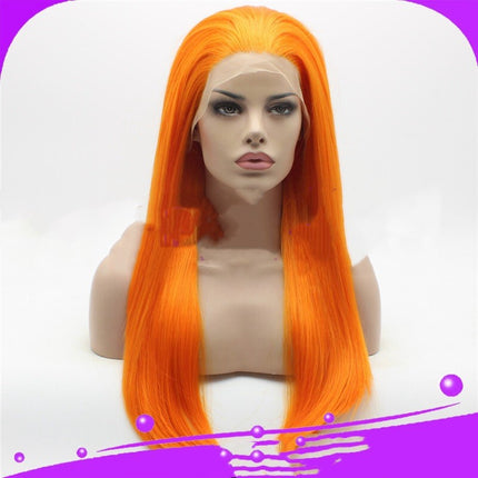 High temperature silk half hand woven straight wig