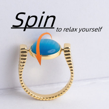 Oorspronklike Fidget Spinner Ringe Natuursteen Ringe Vervangbare Spinners Vir Angs En Stresverligting Juweliersgeskenke