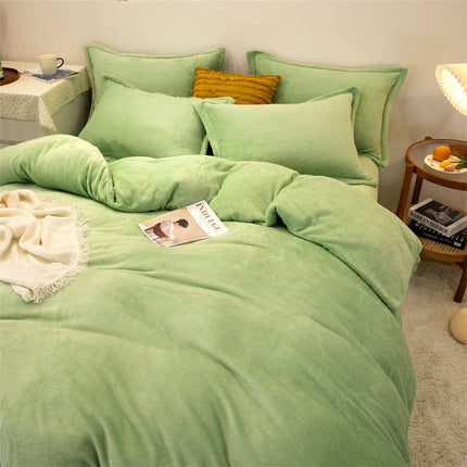 Vierstuk Plaas Dubbelkantige Fleece Warm Geel Duvet-oortreksel