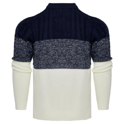 Men's Knitted Sweater Fashion Long-sleeved Pullover Tops Fall And Winter Clothing