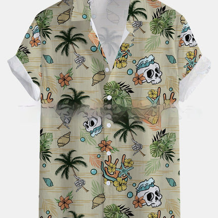 Casual Short-sleeved Shirt Printed Men