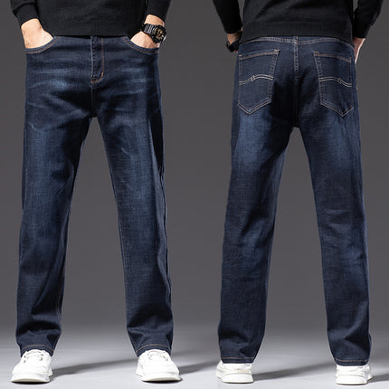 High Elastic Men's Straight Loose Spring And Autumn Jeans