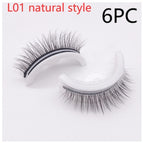 L01 natuurlike styl / PVC ronde doos / 6 STKS