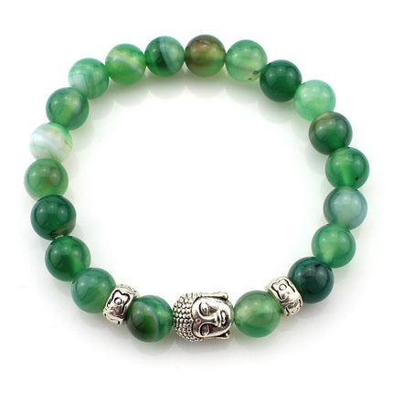 Natuursteen Boeddha-kop Armband