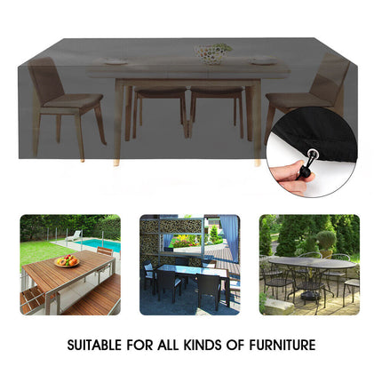 Waterdigte Patio Meubel Oortreksel Buiten Tuin Rattan Tafel Stoel Kubus Oortreksel VK--27X25X7.5