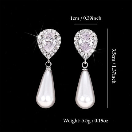 Water Drop Creative Drop Earrings Inlay