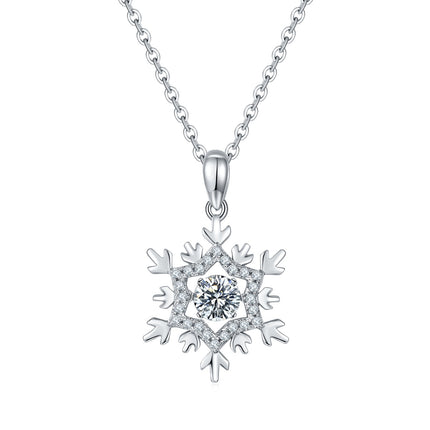 Set With Top-quality Moissanite, This Luxurious And Fashionable Light Luxury Trend Jewelry Necklace Pendant Is Made Of S925 Silver Electroplated With Platinum