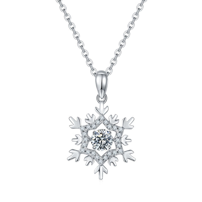 Set With Top-quality Moissanite, This Luxurious And Fashionable Light Luxury Trend Jewelry Necklace Pendant Is Made Of S925 Silver Electroplated With Platinum