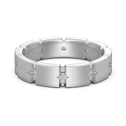 S925 Sterling Silwer Mans- en Vroue-Paarringe Persoonlikheid Mode Ronde Sirkonium Boor Skraal Ring Eenvoudige Veelsydige