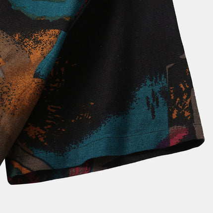 Men's Casual Fashion Printed Short Sleeve Shirt
