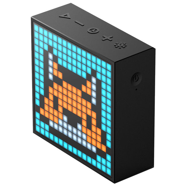 Bluetooth Portable Speaker with Clock Alarm Programmable LED Display for Pixel Art Creation Unique Gift
