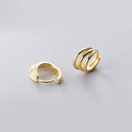 Women's Korean-style Diamond-embedded Gold-plated Ins Internet-famous Versatile Earrings
