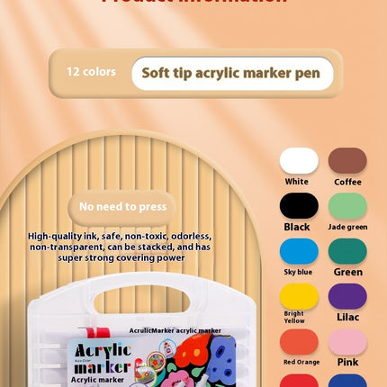 Sagtepunt Akrielmerkerpenpak