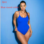 Blue round collar 2pcs / 2XL