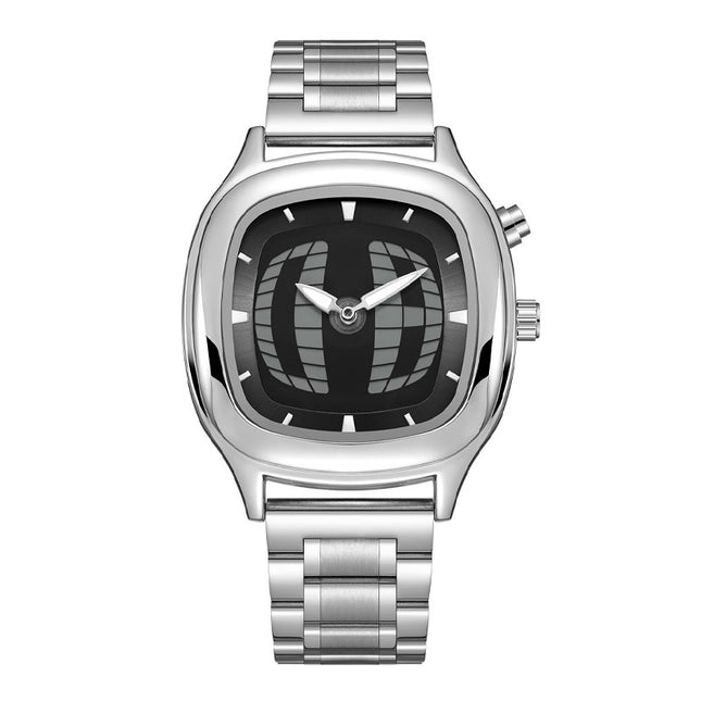 Retro-style Digital Display Watch With Hands And Numbersexclusive Trendy Quartz Timepiece