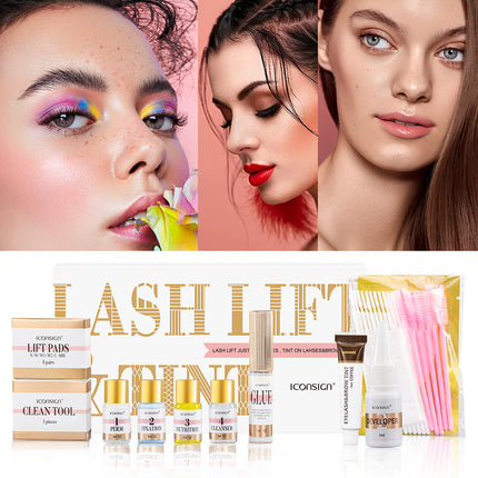 ICONSIGN Wimperm Wimper-wenkbrouverfstel Wimpers Permanentstel Wimperlamineergrimeringgereedskap