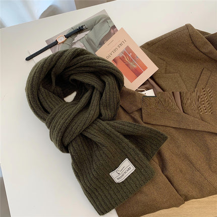 Women's Fashion All Match Solid Color Woolen Scarf