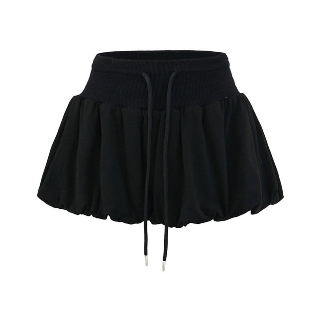 High Waist Bubble Bud Skirt