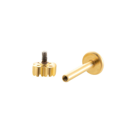 Stainless Steel Internal Thread Flat Bottom Rod Labret