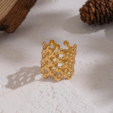 Franse Styl Vintage Roosterpatroon Geometriese Oopring