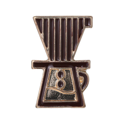 Brooch Coffee Maker Coffee Cup Commemorative Badge Gift Metal
