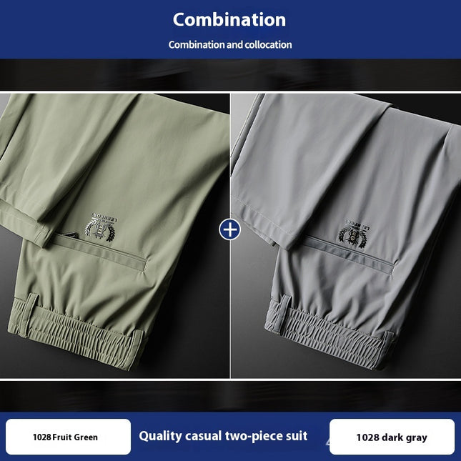 Fashion Personality Ice Silk Quick-drying Men's Trousers