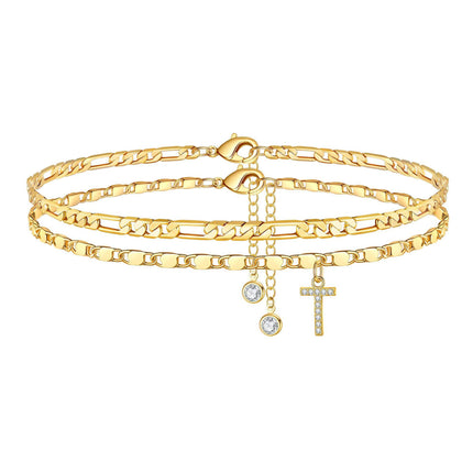 Sy-tabletketting Dubbellaag Dubbele Letter-hangertjie Enkelbandornament