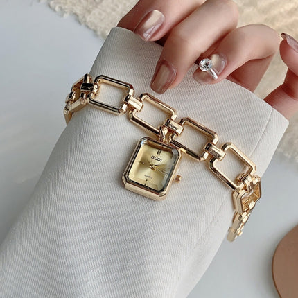 Vroue Dekoratiewe Horlosie Met Vierkantige Hanger En Armbandstyl