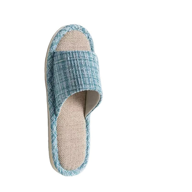Indoor Summer Sweat Absorbing Cotton And Linen Slippers