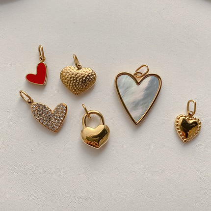 Stainless Steel Necklace Ring Earrings And Pendant With Full Hearts And Diamonds