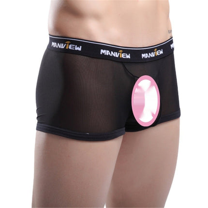 Fashion Personality Mesh Big Boxer Men's Underwear