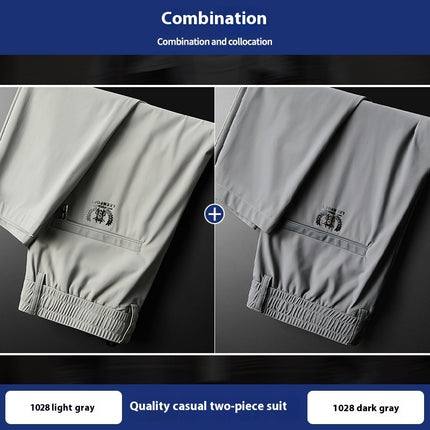 Fashion Personality Ice Silk Quick-drying Men's Trousers