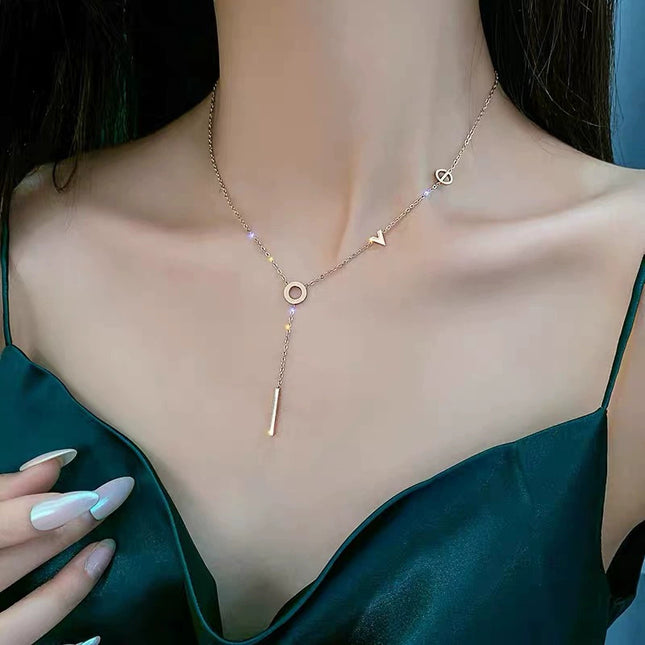 Nisbriefie Kwastjie Titaanstale Ketting Vir Vroue