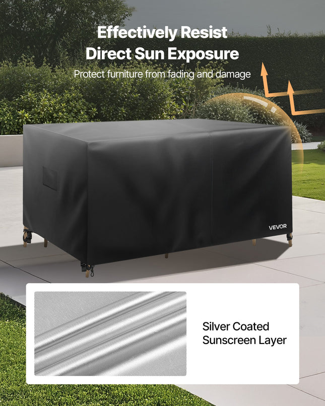 Patio Outdoor Furniture Cover 420D Waterproof Table Chairs Sofa 126'x126'