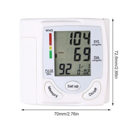 Wrist Blood Pressure Monitor, Fully Automatic Blood Pressure Measuring Device, Electronic Blood Pressure Monitor, Blood Pressure Measuring Device For Elderly People To Measure Hypertension